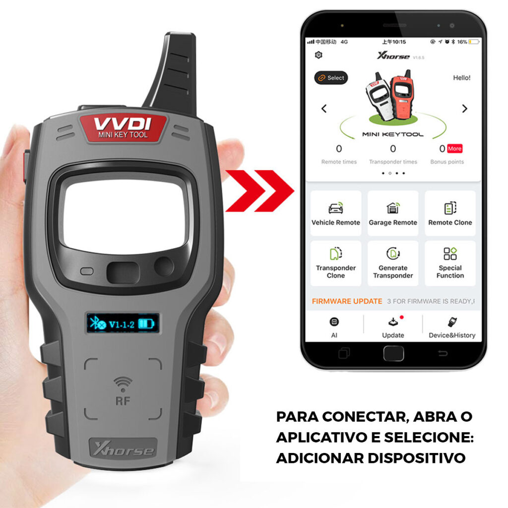 PROGRAMADOR DE CHAVES XHORSE MINI KEY TOOL — foto 3 de 5